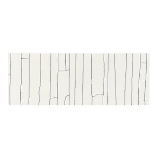 New Modern Azilal Professional Hand Knotted Wool Rug, 2'7x7 For Sale