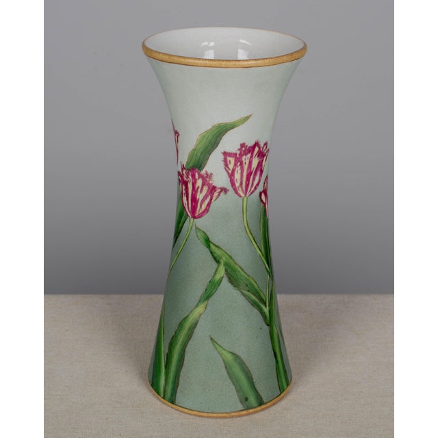 Art Nouveau French Art Nouveau Ceramic Tulip Vase For Sale - Image 3 of 13
