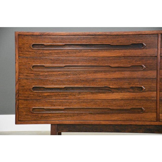 1960s Refinished Danish Modern Rosewood 65” Dresser For Sale - Image 9 of 10