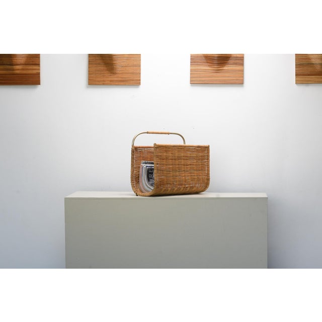 Rattan Magazine Rack For Sale - Image 10 of 10