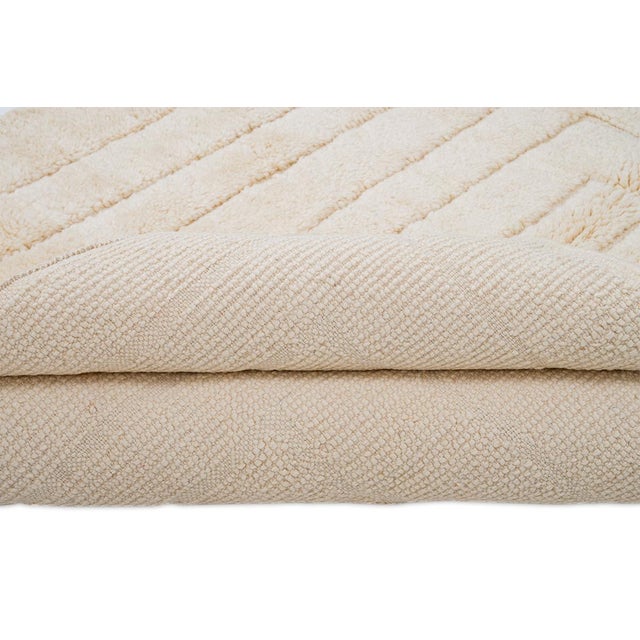 Textile Hand-Knotted Wool Rug by Azele Studio For Sale - Image 7 of 12