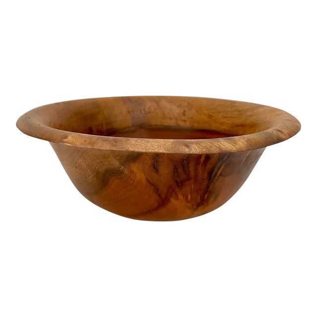 Late 20th Century Hand Turned Oregon Myrtle Bowl For Sale