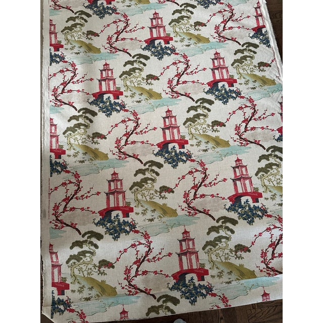 Chinoiserie Chinoiserie Upholstery Fabric -- 10yds For Sale - Image 3 of 5
