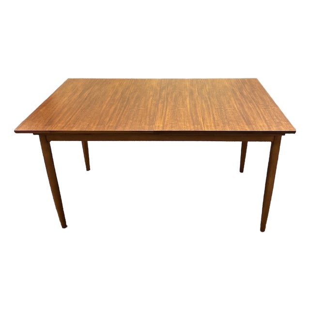 Teak Dining Table With 3 Butterfly Leaf Extensions Uk Import C. 1960's For Sale