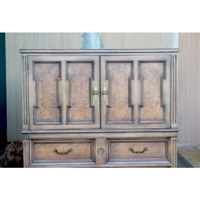 This is a solid built walnut highboy with dovetail joints This highboy has minor wear light scratches and scuff marks...