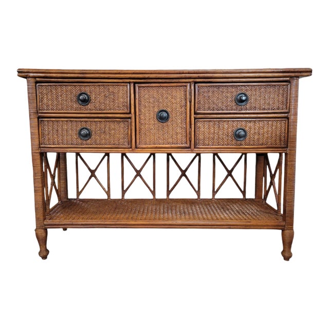 Tommy Bahama Woven Reed Sideboard/Credenza For Sale