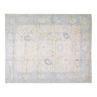Turkish Hand Knotted Wool Oushak Rug,11'7"X14'8" For Sale
