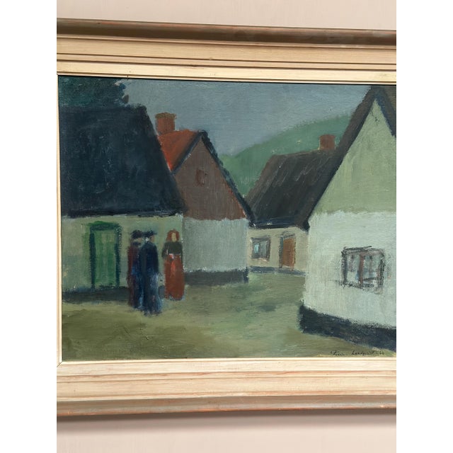 Fabian Lundqvist, Village, 1944, Oil on Canvas, Framed For Sale - Image 4 of 18