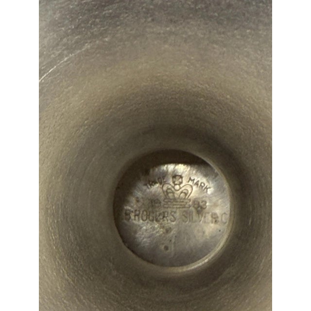 Vintage Fb Rogers Mid Century Modern Silver Plated Pedestal Fruit Bowl Compote For Sale - Image 9 of 10