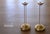 Vintage pair of large lucite and brass candlesticks attributed to Charles Hollis Jones. Designed in the Art Deco style and...