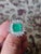 2020s 5.88 Carats, Natural Zambian Emerald Sugarloaf & Rose Cut Diamonds Cocktail Ring, Size 7 For Sale - Image 5 of 9