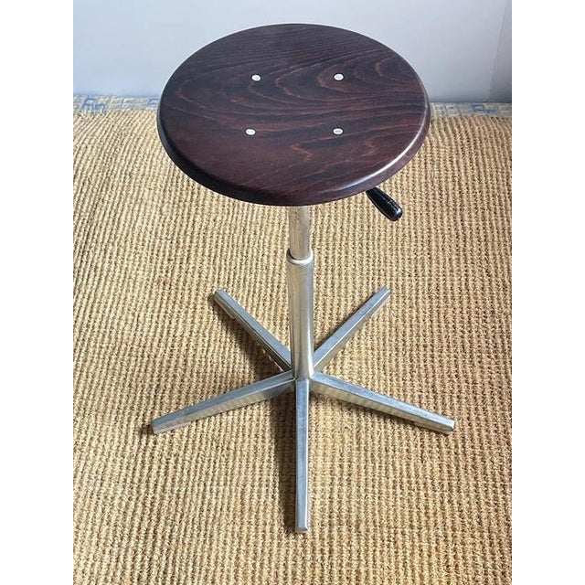 Vintage Adjustable Atelier Stools from Embru, Switzerland, 1960s, Set of 2 For Sale - Image 11 of 14