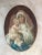 Very beautiful medallion painting painted in pastel on canvas representing the Virgin and Child. Dating from the beginning...