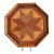 20thC Mid-Century Modern Danish Teak Starburst Inlay Tray, 15” Octagonal, Scandinavian Marquetry For Sale