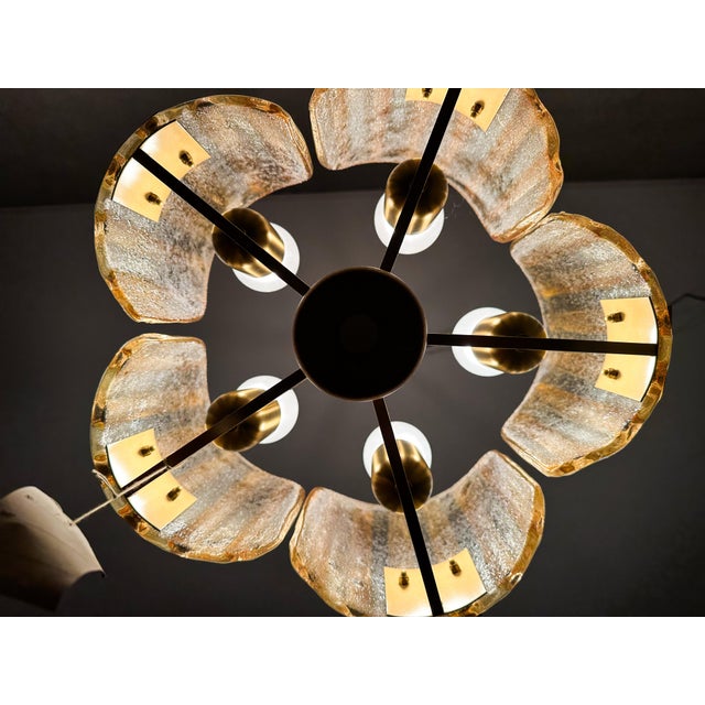 Vintage Murano Amber Pendant Light, 1970s For Sale - Image 9 of 14