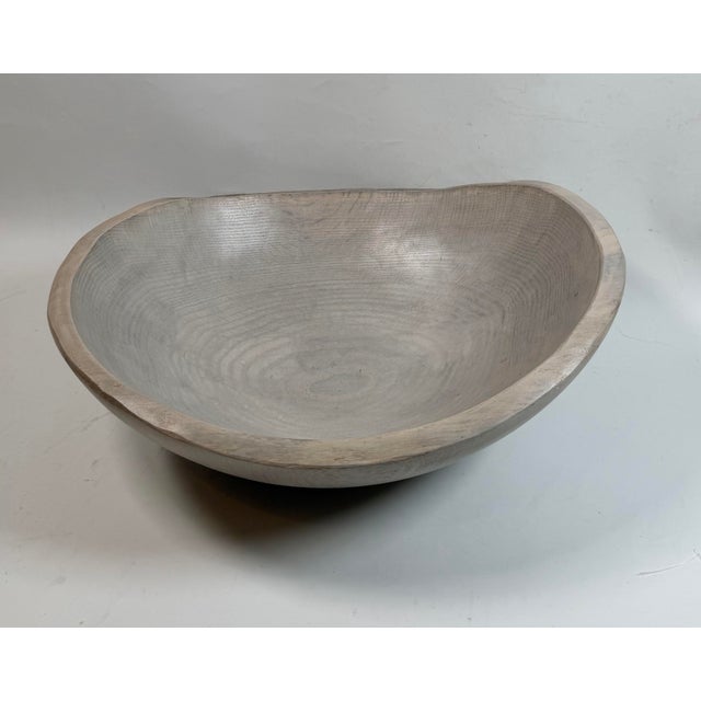 Gray Spencer Peterman Large Driftwood Oak Wooden Bowl 15” For Sale - Image 8 of 10