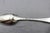 1755 London sterling silver tablespoon, Hanoverian pattern by John Cafe. 1744-56 mark. Rococo shell heel motif & obverse...