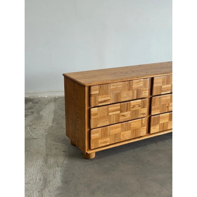 1970s Post Modern Dresser in Oak For Sale - Image 14 of 16