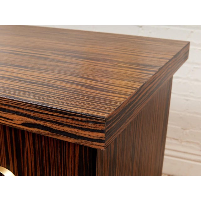 Madagascar 1950s Vintage Single Pedestal Double Drawer Desk For Sale In Los Angeles - Image 6 of 11