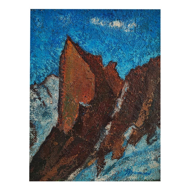 Jean-Jacques Boimond, Petit Clocher du Portalet, Oil on Canvas, Framed For Sale