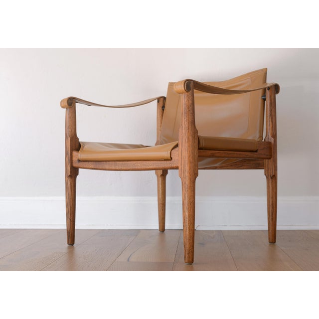 1960s Douglas Heaslett Brown Saltman Safari Sling Lounge Chair For Sale - Image 5 of 15