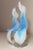 Blue Vintage Hand Blown Italian Murano Opaline Glass Cockatoo Bird Sculptures Statue For Sale - Image 8 of 10
