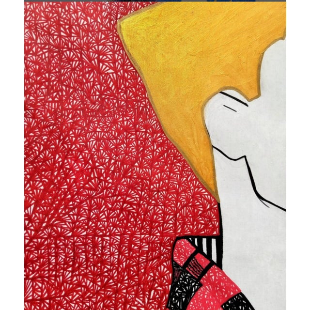 Janet Adegoke Bernice is the Fairest of Them All, 2021 Acrylic on canvas 40 x 30 x 1 in Unique work Includes a Certificate...