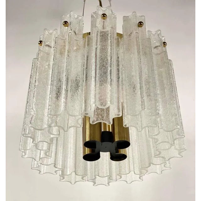 Mid-Century Modern Vintage Austrian Chandelier in Glass from Kalmar Lighting, 1970s For Sale - Image 3 of 6