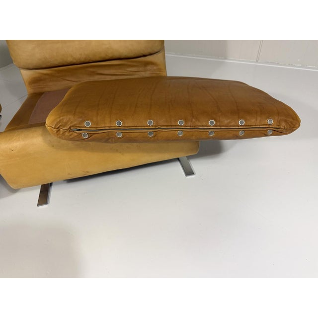 Metal Special Lounge Chairs in Leather and Chrome, 1960s, Set of 2 For Sale - Image 7 of 18