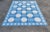 Handmade Cotton Natural Vegetable Dyed Reversible Blue and White Box Pattern Vista Rug - 8'x10' For Sale - Image 11 of 11