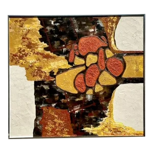 Vintage Boho Original Abstract Oil Painting on Canvas