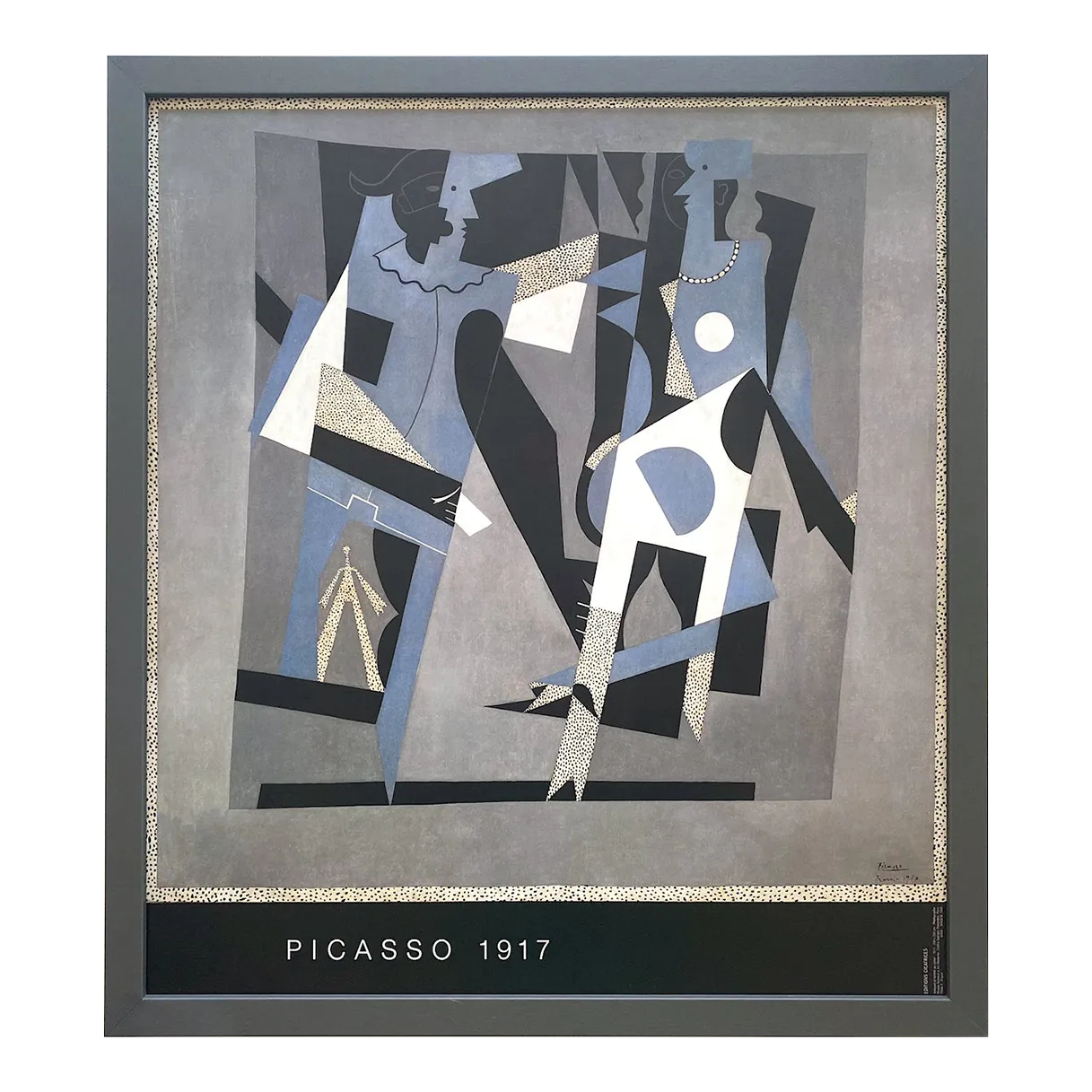 Pablo Picasso Vintage 1989 Cubist Lithograph Print Framed French