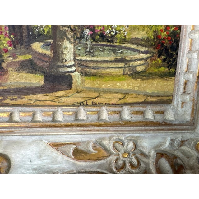 Alberto Lobos (Latin American, 1892-1941) Hacienda Impressionist Oil on Canvas Painting - Framed For Sale - Image 9 of 10