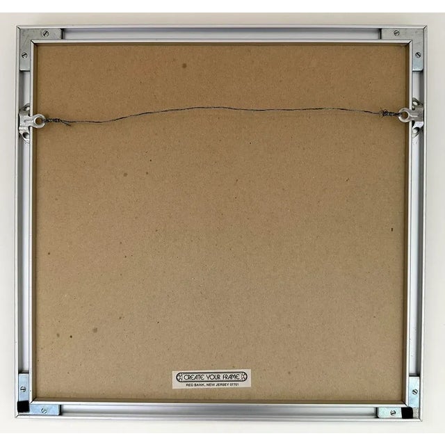 1990s Framed Botanical Needlepoint With Doves For Sale - Image 4 of 4