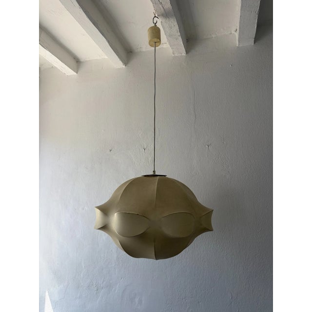 Huge Rare Cocoon Mid Century Modern Pendant Chandelier Flos Castiglioni Resin For Sale - Image 12 of 12