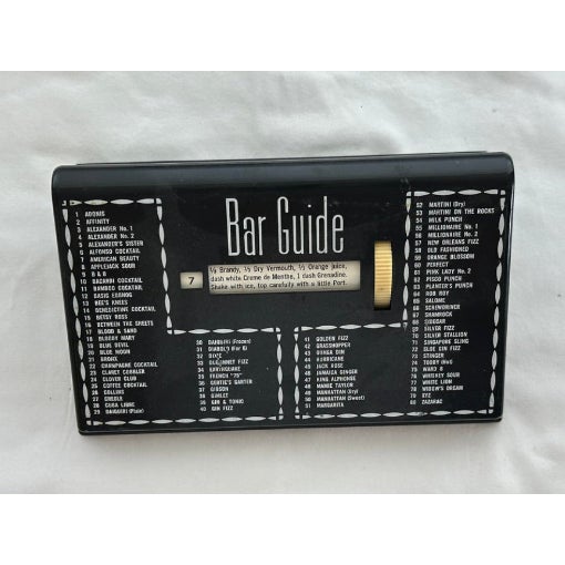 Black Vintage MCM Bar Guide Cocktail Recipe "Rolodex" For Sale - Image 8 of 8