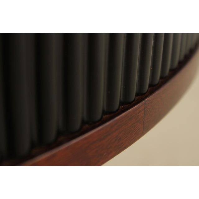 Brown Pair French Empire Style Round Mahogany Lamp Tables For Sale - Image 8 of 14