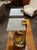 Modern Pair of Modern Brass and Marble Drink Tables For Sale - Image 3 of 6