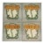 1920s Set of Four Tiles Art Nouveau H & R Johnson England For Sale