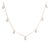 14K Rose Gold 1 3/8 Cttw Oval Lab Grown Diamond Dangle Station Necklace - 17" Inches For Sale