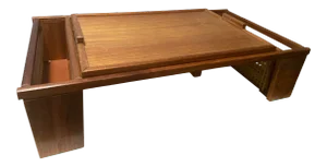 Mid-Century Linrose Lap Desk Cane & Serving Bed Tray- 2 Pieces