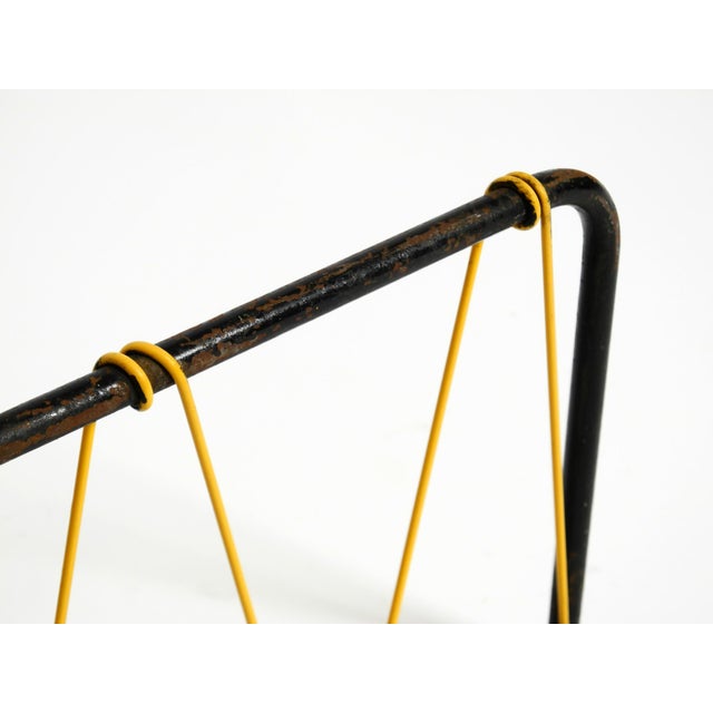 Mid-Century Modern French Metal Wall-Mounted Coat Rack with Shelf and Mirror, 1950s For Sale - Image 12 of 18