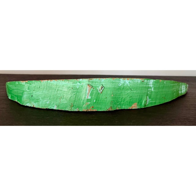 Vintage Large Scale Folk Art Hand-Painted Wood Watermelon Slice, Circa 1980s For Sale In San Antonio - Image 6 of 12