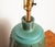 Wood Vintage David Cressey Teal Drip Glaze Lamp For Sale - Image 7 of 8