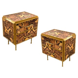 Mid-Century Night Stands or Side Tables, 1990s, Set of 2 For Sale