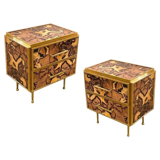 Mid-Century Night Stands or Side Tables, 1990s, Set of 2 For Sale