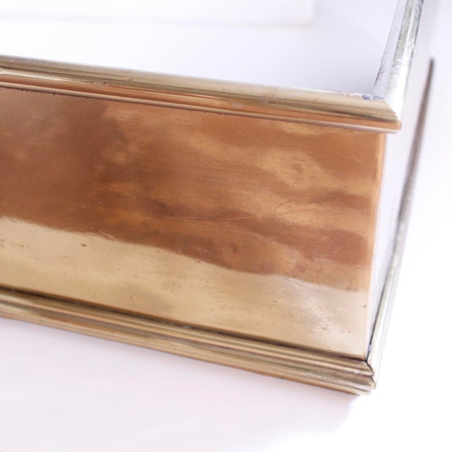 Brass Edwardian Brass Fender With Applied Brass Elements For Sale - Image 8 of 9