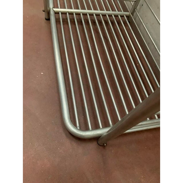 Vintage Curved Aluminum Bakery Rack, 2010s For Sale - Image 9 of 10
