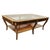 Maitland Smith Empire Style Large Banded Inlay Mahogany Glass Top Coffee Table. Item features beveled glass, inset top, 6...