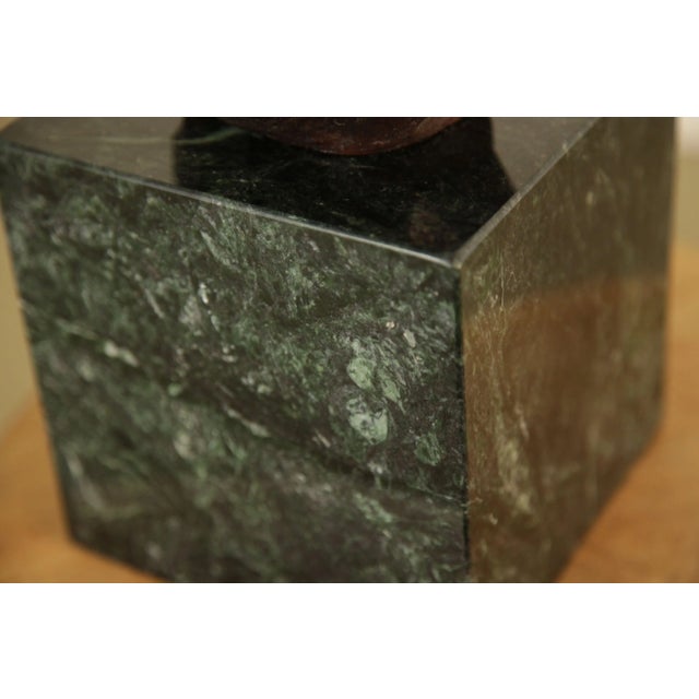 Brown Lawrence Ludtke 1990's Male Bronze Bust For Sale - Image 8 of 13